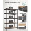 imageSONGMICS 5Tier Storage Shelves Load 2310 lb Set of 2 Garage Storage Boltless Assembly Adjustable Shelving Unit 118 x 295 x 591 Inches for Study Shed Basement Black UGLR300B02Grey