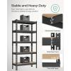 imageSONGMICS 5Tier Storage Shelves Load 2310 lb Set of 2 Garage Storage Boltless Assembly Adjustable Shelving Unit 118 x 295 x 591 Inches for Study Shed Basement Black UGLR300B02Black