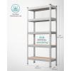 imageSONGMICS 5Tier Storage Shelves Load 2310 lb Set of 2 Garage Storage Boltless Assembly Adjustable Shelving Unit 118 x 295 x 591 Inches for Study Shed Basement Black UGLR300B02Silver