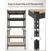 imageSONGMICS 5Tier Storage Shelves Load 2310 lb Set of 2 Garage Storage Boltless Assembly Adjustable Shelving Unit 118 x 295 x 591 Inches for Study Shed Basement Black UGLR300B02Black