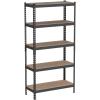 imageSONGMICS 5Tier Storage Shelves Load 2310 lb Set of 2 Garage Storage Boltless Assembly Adjustable Shelving Unit 177 x 354 x 709 Inches for Study Shed Basement Gray UGLR450G02