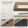 imageSONGMICS 5x7 Picture Frames with 6 Mats for Wall Set of 3 Collage Photo Frames for 5x7 4x6 35x5 Pictures Hanging or Table Display Glass Front 5 NonTrace Nails Teak Brown URPF045K01Teak Brown