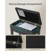 imageSONGMICS Adjustable Wooden Piano Bench Stool with Sheet Music Storage Black ULPB57H