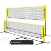 imageSONGMICS Badminton Net Height Adjustable Volleyball Net Pickleball Net for Junior Tennis Kids Indoor Outdoor Court Foldable Nylon Net with Poles 10ft13ft165ft WideYellow