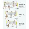 imageSONGMICS Badminton Net Height Adjustable Volleyball Net Pickleball Net for Junior Tennis Kids Indoor Outdoor Court Foldable Nylon Net with Poles 10ft13ft165ft WideYellow