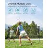 imageSONGMICS Badminton Net Height Adjustable Volleyball Net Pickleball Net for Junior Tennis Kids Indoor Outdoor Court Foldable Nylon Net with Poles 10ft13ft165ft WideBlack