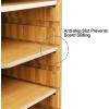 imageSONGMICS Bamboo File Organizer Paper Sorter with 5 Adjustable Shelves Top Storage Compartments Natural UOFS44YFile Organizer