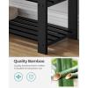 imageSONGMICS Bamboo Shoe Bench 3Tier Shoe Rack Organizer for Entryway Living Room Bench Seat Holds Up to 300 lb 119 x 283 x 192 Inches Cloud White and Slate Gray ULBS604W01Ink Black  Slate Gray