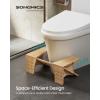 imageSONGMICS Bamboo Toilet Stool Adjustable Poop Stool with NonSlip Grooves Height Convertible to 69 or 95 Inches Squat Potty Stool for Bathroom SpaceSaving Light Bamboo UBCB111N01