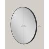 imageSONGMICS Bathroom Round Mirror for Wall 24 Inches Black Circle MirrorMetal Framefor Bathroom Over Sink Living Room Bedroom Entryway Hallway Ink Black ULWM102B01Ink Black
