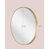 imageSONGMICS Bathroom Round Mirror for Wall 24 Inches Black Circle MirrorMetal Framefor Bathroom Over Sink Living Room Bedroom Entryway Hallway Ink Black ULWM102B01Ink Metallic Gold