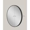 imageSONGMICS Bathroom Round Mirror for Wall 24 Inches Black Circle MirrorMetal Framefor Bathroom Over Sink Living Room Bedroom Entryway Hallway Ink Black ULWM102B01Ink Black