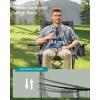 imageSONGMICS Camping Chair Folding Oversized Chair Comfortable and HeavyDuty 352 lb Weight Capacity Adjustable Armrests with Cooler Bag Storage Bag Breathable Mesh Bijou Blue UGCB060Q01Ink Black