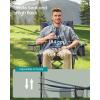 imageSONGMICS Camping Chair Folding Oversized Chair Comfortable and HeavyDuty 352 lb Weight Capacity Adjustable Armrests with Cooler Bag Storage Bag Breathable Mesh Bijou Blue UGCB060Q01Harbor Blue