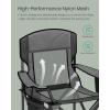 imageSONGMICS Camping Chair Folding Oversized Chair Comfortable and HeavyDuty 352 lb Weight Capacity Adjustable Armrests with Cooler Bag Storage Bag Breathable Mesh Bijou Blue UGCB060Q01Slate Gray