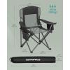 imageSONGMICS Camping Chair Folding Oversized Chair Comfortable and HeavyDuty 352 lb Weight Capacity Adjustable Armrests with Cooler Bag Storage Bag Breathable Mesh Bijou Blue UGCB060Q01Ink Black