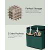 imageSONGMICS Christmas Ornament Storage Box 3 Inches 128 Slots Stackable Christmas Storage Container with Lid Dual Zippers Adjustable Dividers NonWoven Fabric Forest Green URFB039C01Forest Green