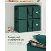 imageSONGMICS Christmas Ornament Storage Box 3 Inches 128 Slots Stackable Christmas Storage Container with Lid Dual Zippers Adjustable Dividers NonWoven Fabric Forest Green URFB039C01Forest Green