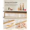 imageSONGMICS Christmas Ornament Storage Box 96 Slots of 3 Inches 38quot L x 132quot W x 69quot H Bauble Storage Box with Dividers Zippers Side Handles Under the Bed Sandy Gold URFB031A01Sandy Gold