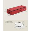 imageSONGMICS Christmas Ornament Storage Box 96 Slots of 3 Inches 38quot L x 132quot W x 69quot H Bauble Storage Box with Dividers Zippers Side Handles Under the Bed Sandy Gold URFB031A01Cherry Red