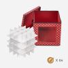 imageSONGMICS Christmas Ornament Storage Holds 192 Holiday Ornaments with Lid Adjustable Dividers 2 Handles Transparent Window Storage Boxes Containers for Bulbs Decorations Red URFB029R01