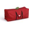 imageSONGMICS Christmas Tree Storage Bag Holiday Tree Storage Container up to 75 ft Tree Holder Bag WearResistant 600D Oxford Fabric Lightweight Thick Handles Green URXS003G03Red
