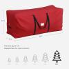 imageSONGMICS Christmas Tree Storage Bag Holiday Tree Storage Container up to 75 ft Tree Holder Bag WearResistant 600D Oxford Fabric Lightweight Thick Handles Green URXS003G03Red