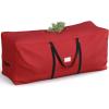imageSONGMICS Christmas Tree Storage Bag Holiday Tree Storage Container up to 75 ft Tree Holder Bag WearResistant 600D Oxford Fabric Lightweight Thick Handles Green URXS003G03Red