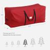 imageSONGMICS Christmas Tree Storage Bag Holiday Tree Storage Container up to 75 ft Tree Holder Bag WearResistant 600D Oxford Fabric Lightweight Thick Handles Green URXS003G03Red