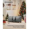 imageSONGMICS Christmas Tree Storage Bag with 16Inch Wheels Rolling Storage Bag up to 75 ft For Disassembled Holiday Tree LengthAdjustable Handles 600D Oxford Fabric Dove Gray URXS004G02Dove Gray