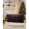 imageSONGMICS Christmas Tree Storage Bag with 16Inch Wheels Rolling Storage Bag up to 75 ft For Disassembled Holiday Tree LengthAdjustable Handles 600D Oxford Fabric Dove Gray URXS004G02Ink Black