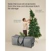 imageSONGMICS Christmas Tree Storage Bag with 16Inch Wheels Rolling Storage Bag up to 75 ft For Disassembled Holiday Tree LengthAdjustable Handles 600D Oxford Fabric Dove Gray URXS004G02Dove Gray