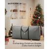 imageSONGMICS Christmas Tree Storage Bag with 16Inch Wheels Rolling Storage Bag up to 75 ft For Disassembled Holiday Tree LengthAdjustable Handles 600D Oxford Fabric Dove Gray URXS004G02Dove Gray