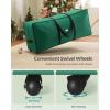 imageSONGMICS Christmas Tree Storage Bag with 16Inch Wheels Rolling Storage Bag up to 75 ft For Disassembled Holiday Tree LengthAdjustable Handles 600D Oxford Fabric Dove Gray URXS004G02Forest Green