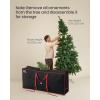 imageSONGMICS Christmas Tree Storage Bag with 16Inch Wheels Rolling Storage Bag up to 75 ft For Disassembled Holiday Tree LengthAdjustable Handles 600D Oxford Fabric Dove Gray URXS004G02Ink Black