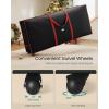 imageSONGMICS Christmas Tree Storage Bag with 16Inch Wheels Rolling Storage Bag up to 75 ft For Disassembled Holiday Tree LengthAdjustable Handles 600D Oxford Fabric Dove Gray URXS004G02Ink Black