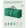 imageSONGMICS Christmas Tree Storage Bag with 16Inch Wheels Rolling Storage Bag up to 75 ft For Disassembled Holiday Tree LengthAdjustable Handles 600D Oxford Fabric Dove Gray URXS004G02Forest Green