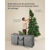 imageSONGMICS Christmas Tree Storage Bag with 16Inch Wheels Rolling Storage Bag up to 75 ft For Disassembled Holiday Tree LengthAdjustable Handles 600D Oxford Fabric Dove Gray URXS004G02Dove Gray