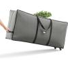 imageSONGMICS Christmas Tree Storage Bag with 16Inch Wheels Rolling Storage Bag up to 75 ft For Disassembled Holiday Tree LengthAdjustable Handles 600D Oxford Fabric Dove Gray URXS004G02Dove Gray