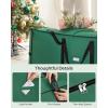imageSONGMICS Christmas Tree Storage Bag with 16Inch Wheels Rolling Storage Bag up to 75 ft For Disassembled Holiday Tree LengthAdjustable Handles 600D Oxford Fabric Dove Gray URXS004G02Forest Green