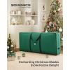 imageSONGMICS Christmas Tree Storage Bag with 16Inch Wheels Rolling Storage Bag up to 75 ft For Disassembled Holiday Tree LengthAdjustable Handles 600D Oxford Fabric Dove Gray URXS004G02Forest Green