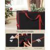 imageSONGMICS Christmas Tree Storage Bag with 16Inch Wheels Rolling Storage Bag up to 75 ft For Disassembled Holiday Tree LengthAdjustable Handles 600D Oxford Fabric Dove Gray URXS004G02Ink Black