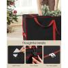 imageSONGMICS Christmas Tree Storage Bag with 16Inch Wheels Rolling Storage Bag up to 75 ft For Disassembled Holiday Tree LengthAdjustable Handles 600D Oxford Fabric Dove Gray URXS004G02Ink Black