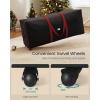 imageSONGMICS Christmas Tree Storage Bag with 16Inch Wheels Rolling Storage Bag up to 75 ft For Disassembled Holiday Tree LengthAdjustable Handles 600D Oxford Fabric Dove Gray URXS004G02Ink Black