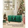 imageSONGMICS Christmas Tree Storage Bag with 16Inch Wheels Rolling Storage Bag up to 75 ft For Disassembled Holiday Tree LengthAdjustable Handles 600D Oxford Fabric Dove Gray URXS004G02Forest Green