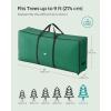 imageSONGMICS Christmas Tree Storage Bag with 16Inch Wheels Rolling Storage Bag up to 75 ft For Disassembled Holiday Tree LengthAdjustable Handles 600D Oxford Fabric Dove Gray URXS004G02Forest Green