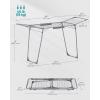 imageSONGMICS Clothes Drying Rack Foldable Gullwing Laundry Drying Rack SpaceSaving 222 x 681 x 38 Inches Sock Clips Metal Structure for Clothes Towels Linens Indoor Outdoor Gray ULLR518G01Gray