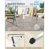 imageSONGMICS Clothes Drying Rack HeavyDuty Laundry Drying Rack 563937 Inches Extendable Foldable Freestanding Airer Stainless Steel for Indoor Outdoor Use Dove Gray ULLR903E01563937W