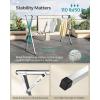 imageSONGMICS Clothes Drying Rack HeavyDuty Laundry Drying Rack 563937 Inches Extendable Foldable Freestanding Airer Stainless Steel for Indoor Outdoor Use Dove Gray ULLR903E01524787W