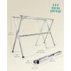 imageSONGMICS Clothes Drying Rack HeavyDuty Laundry Drying Rack 563937 Inches Extendable Foldable Freestanding Airer Stainless Steel for Indoor Outdoor Use Dove Gray ULLR903E01524787W